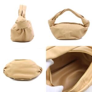 Bottega Veneta Knot Beige Handbag Gold Double Tan